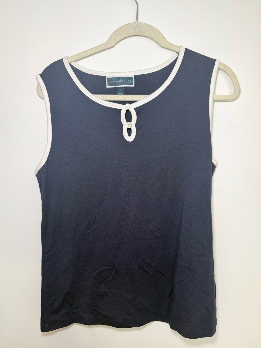 Karen Scott Navy Sleeveless Tank